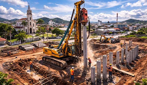 Estaqueamento em Joinville